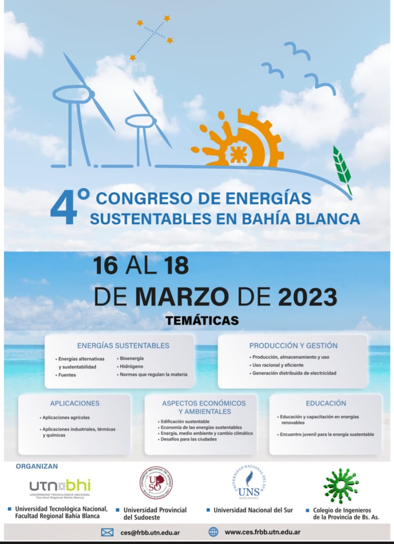 4° Congreso de Energías Sustentables &#8211; Bahía Blanca